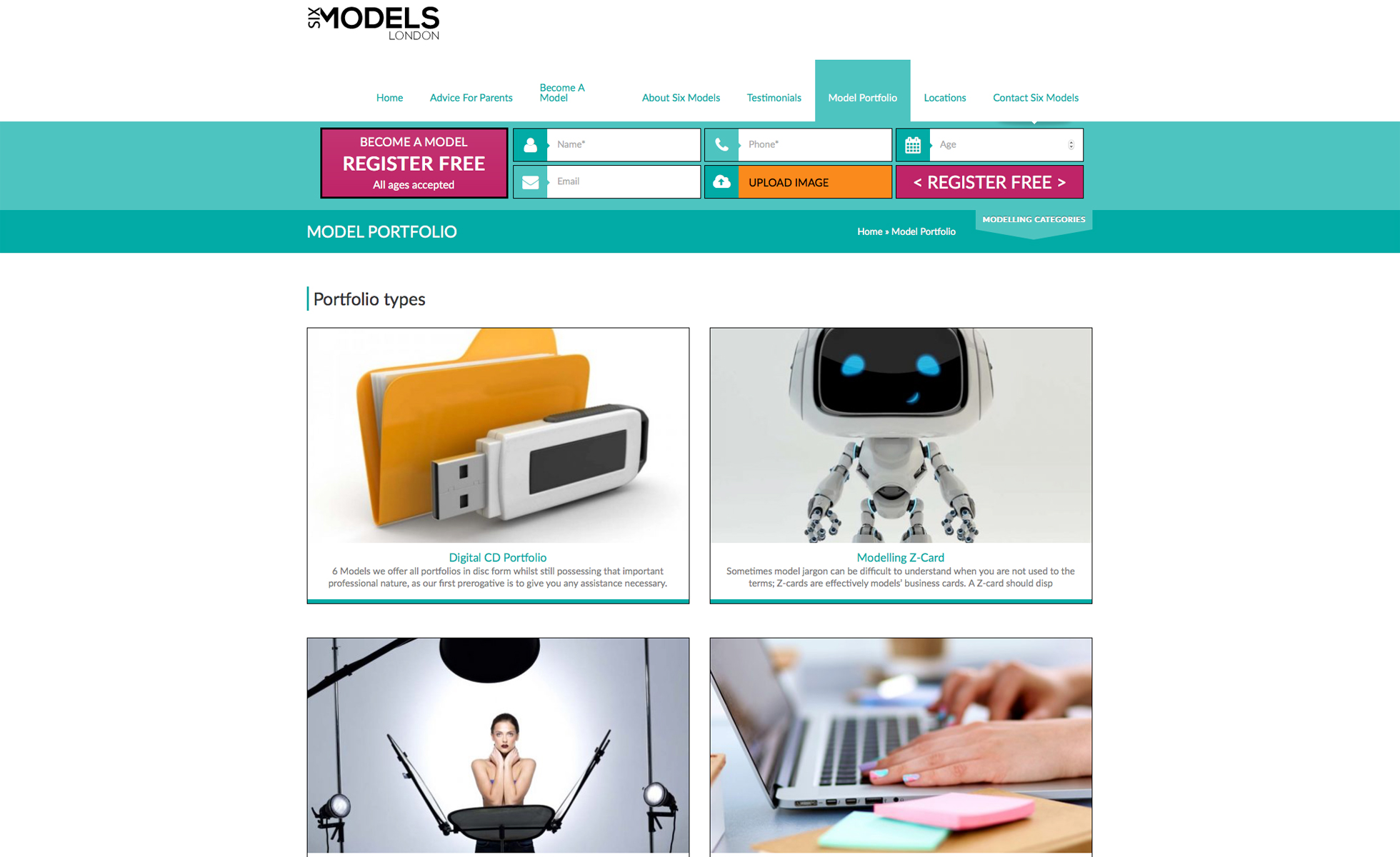six models website image 5